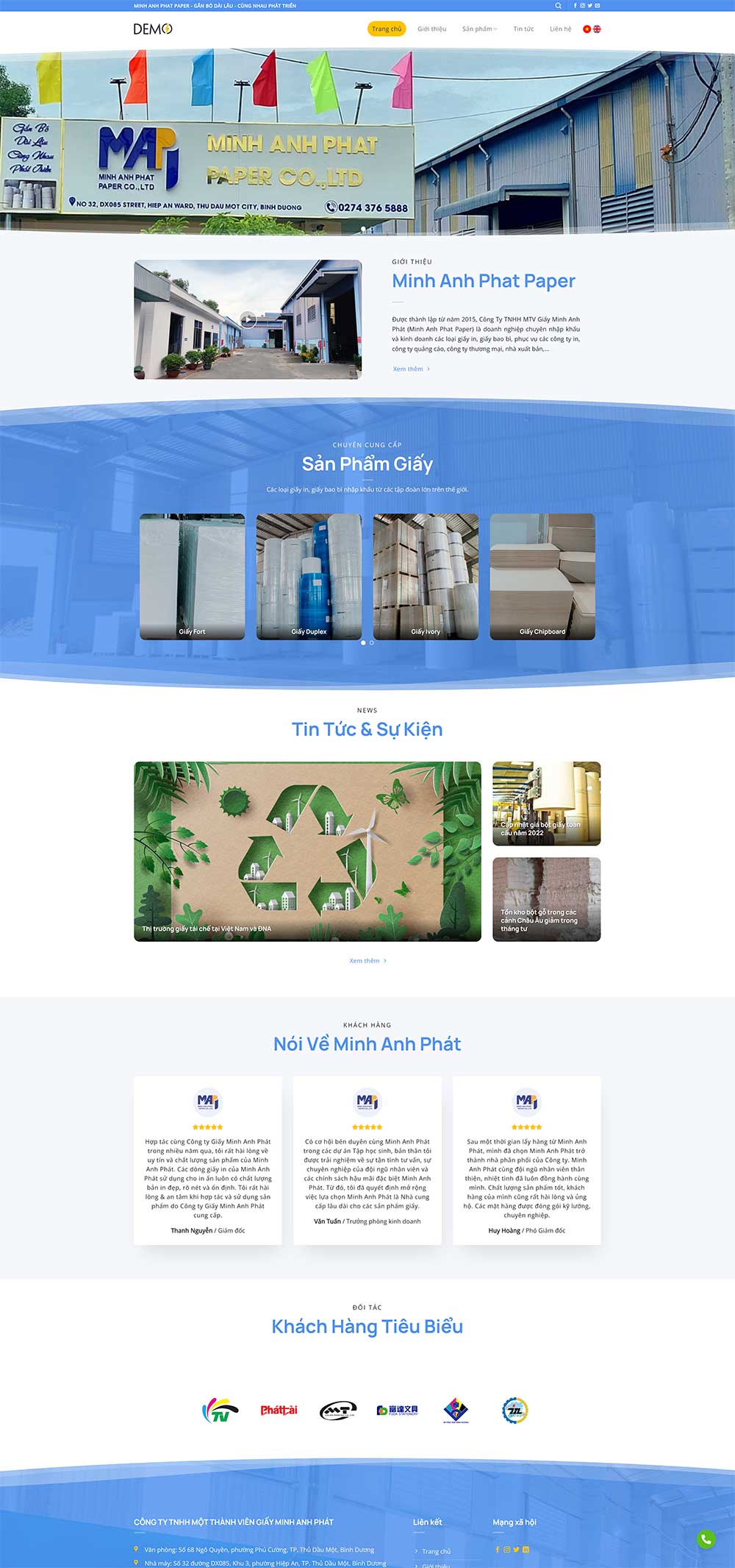 Mẫu website Công ty in ấn