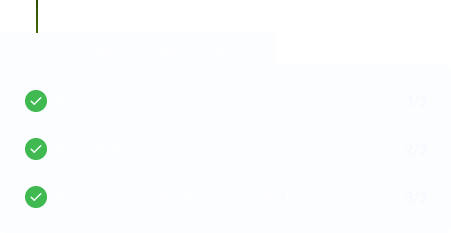 Tạo mẫu, xác định người ký, gửi email