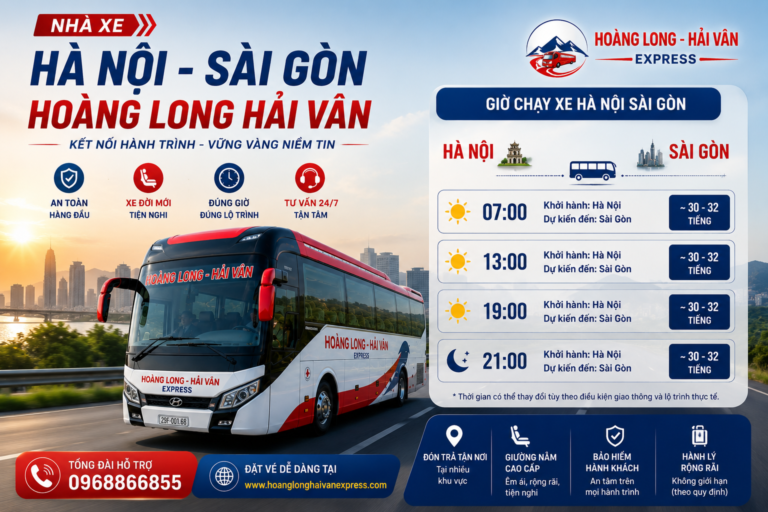 Giờ Chạy Xe Hà Nội Sài Gòn