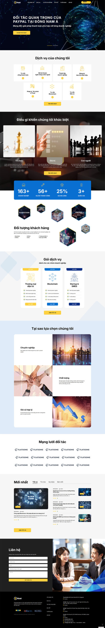 Mẫu website Tư vấn tài chính